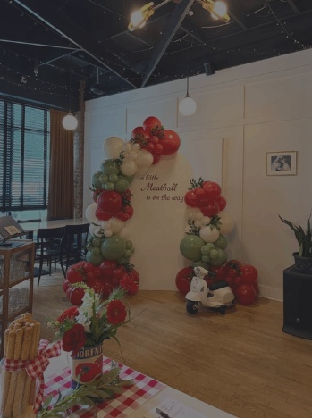 Floral moments balloon decoration inspiration from the supplied reference