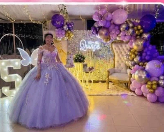 Quinceañera celebration decorated by DecoideasJK